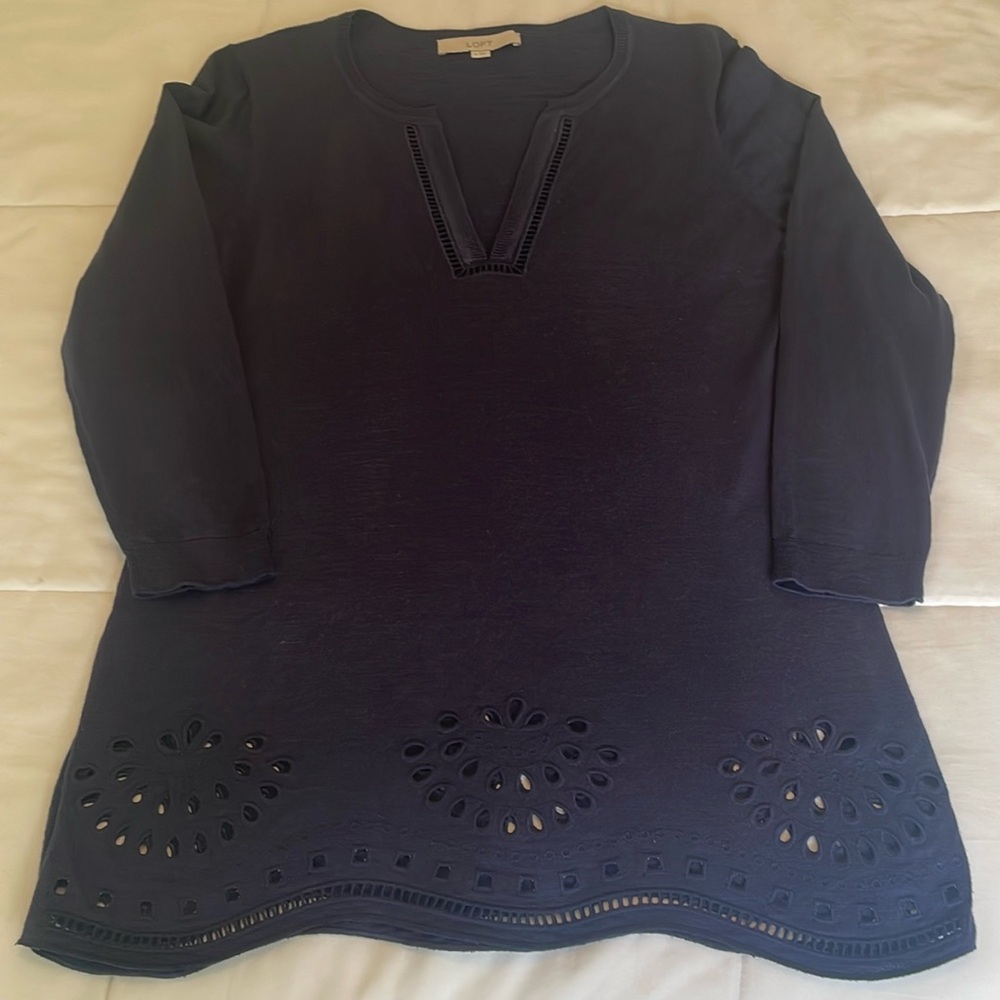 Loft - navy blue tunic top